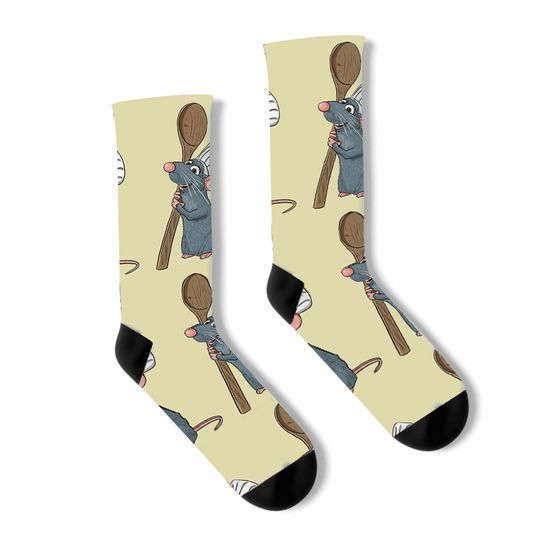 Remy the Little Chef from Ratatouille Socks