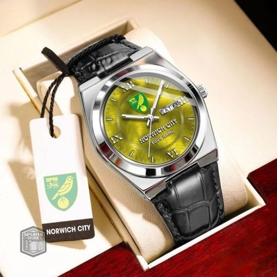 Norwich City FC Custom Name New Version Signature Watch