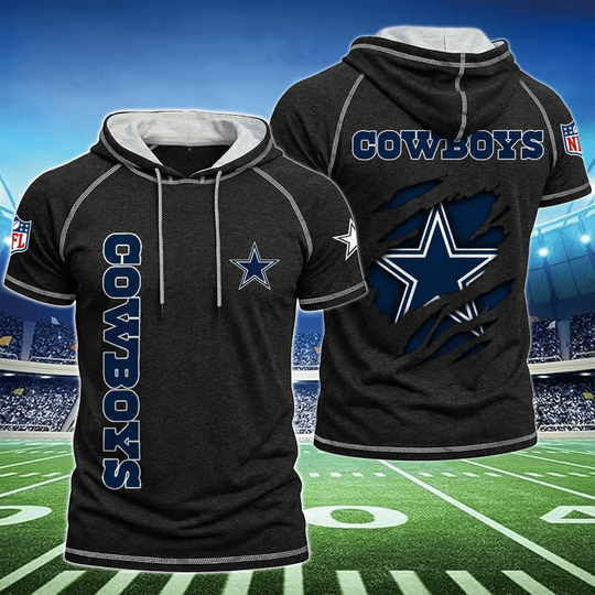 Dallas Cowboys Men's Hooded Short-Sleeve T-Shirt