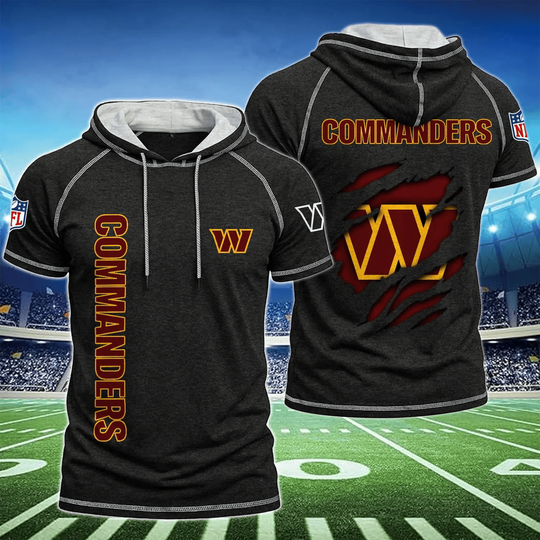 Men's Washington Commanders Hooded Short-Sleeve T-Shirt