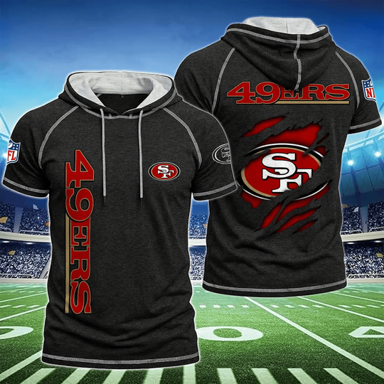 San Francisco 49ers Men's Hooded Short-Sleeve T-Shirt