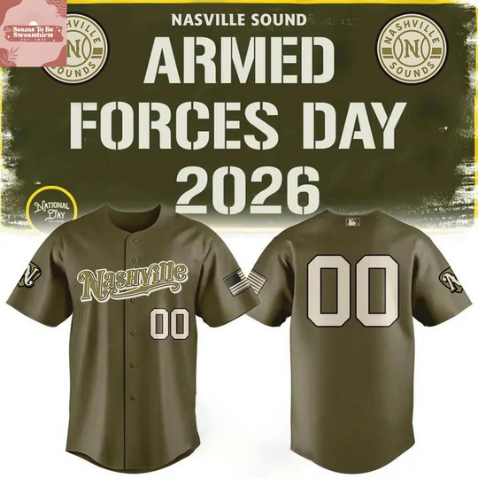 Nashville Sounds x Armed Forces Day 2026 Personalized Baseball Jersey