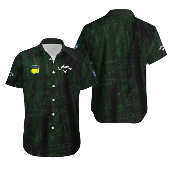 Masters Tournament Callaway Golf Pattern Halftone Green Hawaiian Shirt