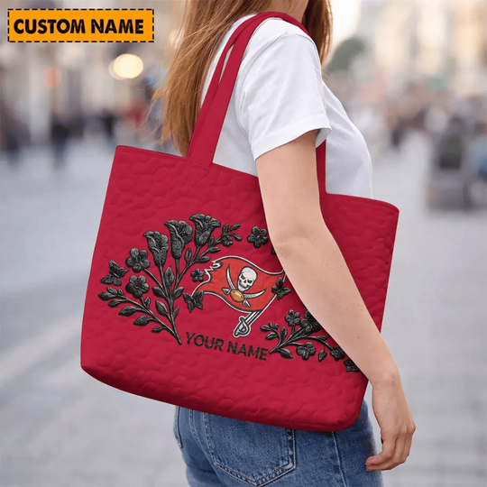 Tampa Bay Team Buccaneers Quilted Tote Bag