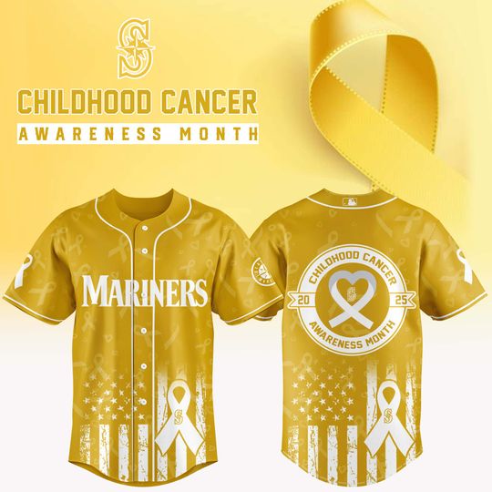 Seattle Mariners x Childhood Cancer Awareness Month 2025 Baseball Jersey Editions Limited