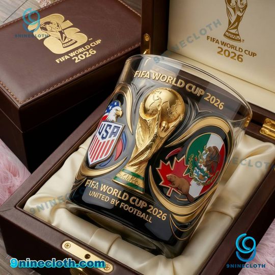 World Cup 2026 Whiskey Glass, Soccer Lover Gift, Father's Day Gift