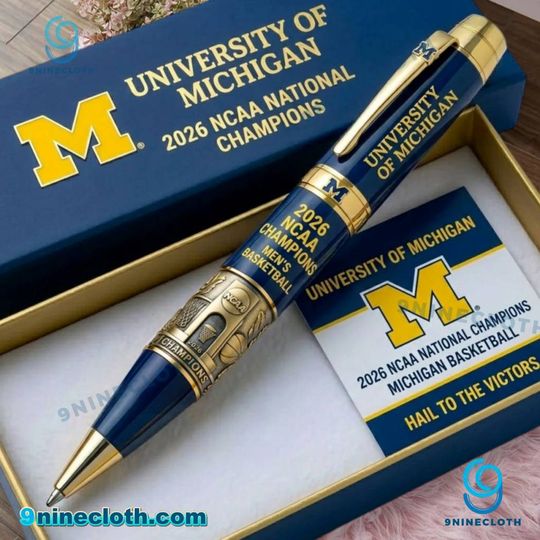 University Of Michigan 2026 NCAA Champions Men’s Basketball Pen, Father's Gift