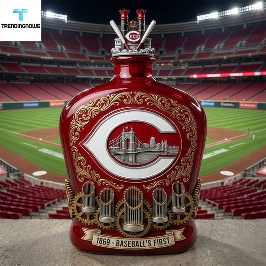 Cincinnati Reds Baseballs First 1869 Championship Whiskey Bottle