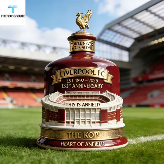 Liverpool FC 133Rd Anniversary This Is Anfield Stadium Whiskey Bottle