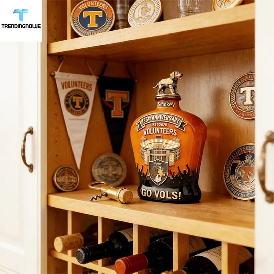 Tennessee Volunteers 135Th Anniversary Commemorative Edition Whiskey Bottle Decanter