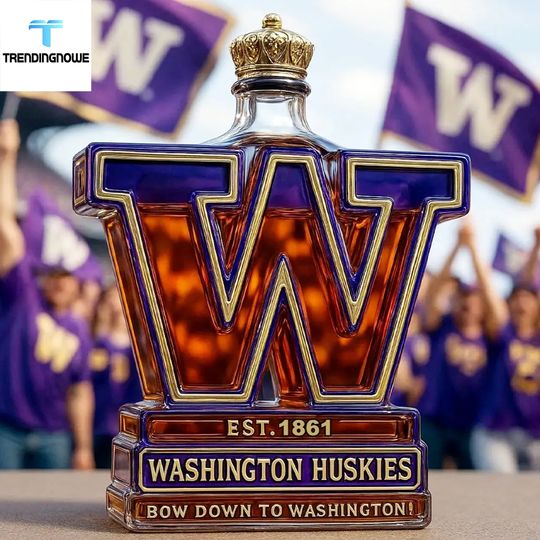 UW Washington Huskies 2025 Whiskey Bottle
