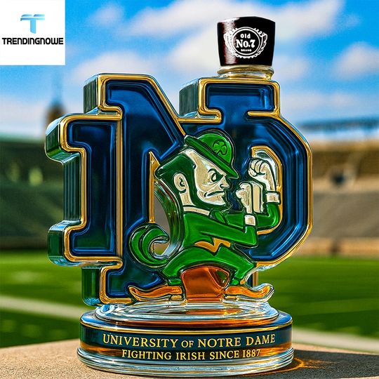 ND Fighting Irish Whiskey Bottle