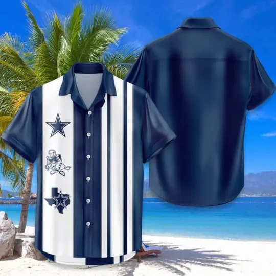 Dallas Cowboys Hawaiian Shirt - Classic Color Contrast