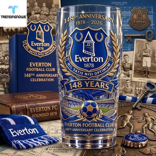 Everton Football Club 148th Anniversary Pint Glass 2026