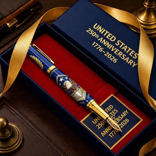 America 250th Anniversary Pen Set, 1776-2026 Patriotic Gift, USA Semiquincentennial