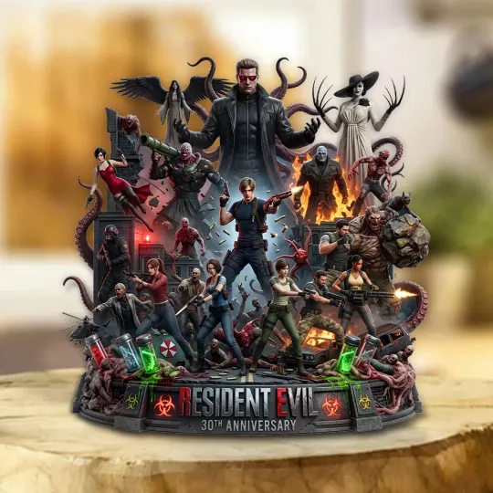 Resident Evil 30th Anniversary Shape Acrylic Plaque