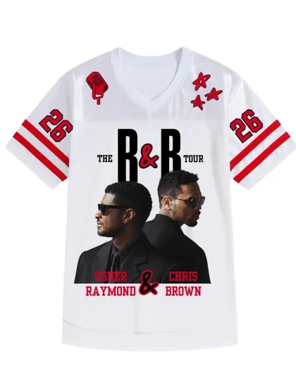 Retro Music R & B Tour 2026 Mesh Football Jersey