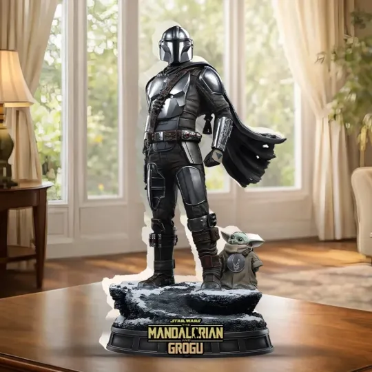 Star Wars: The Mandalorian and Grogu Shape Acrylic Plaque