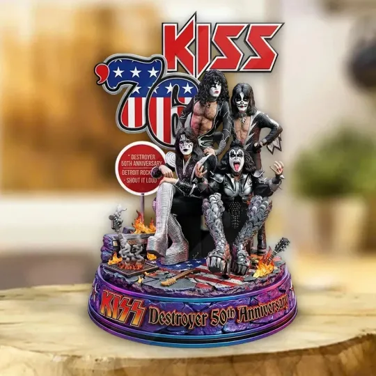 KISS 50th Anniversary 2026 Shape Acrylic Plaque