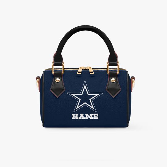 Personalized PU Leather Crossbody Bag - Custom Name, Football Star Design