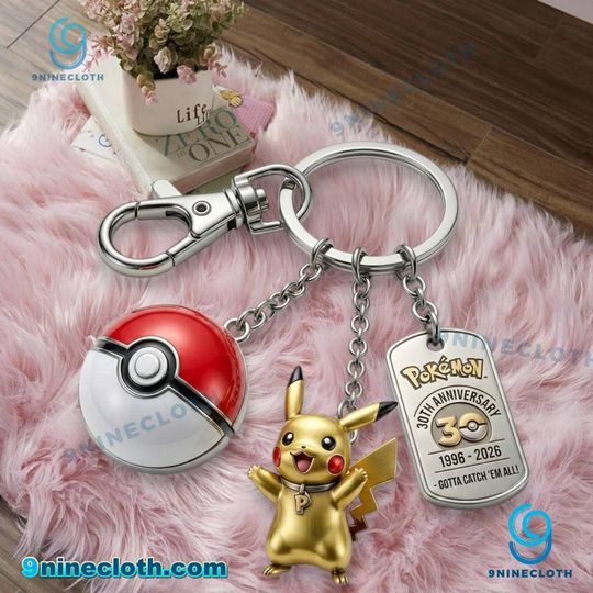 Poket mons 30th Anniversary Keychain