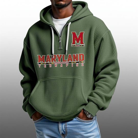 2026 Maryland Terrapins Waffle Zip Hoodie