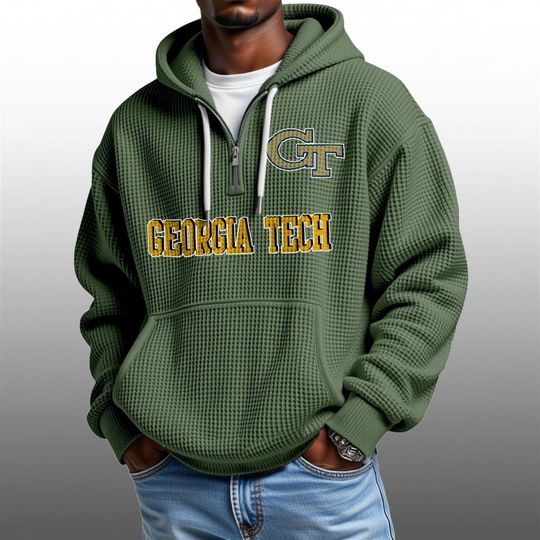 2026 Georgia Tech Waffle Zip Hoodie