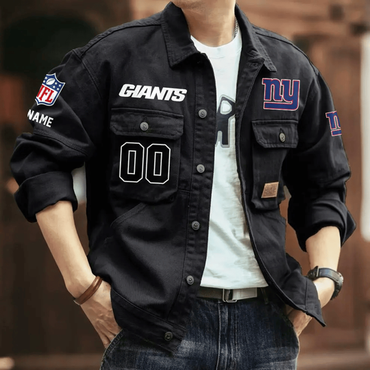 New York Team Giantss Men's Denim Autumn Jackets