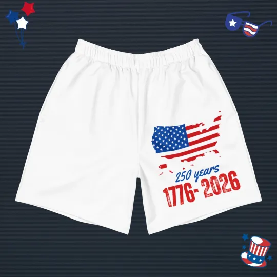 USA 4th of July Shorts 250 Anniversary America Unisex Athletic Long Shorts