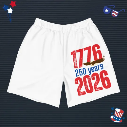 Women's USA 4th of July Athletic Long Shorts
