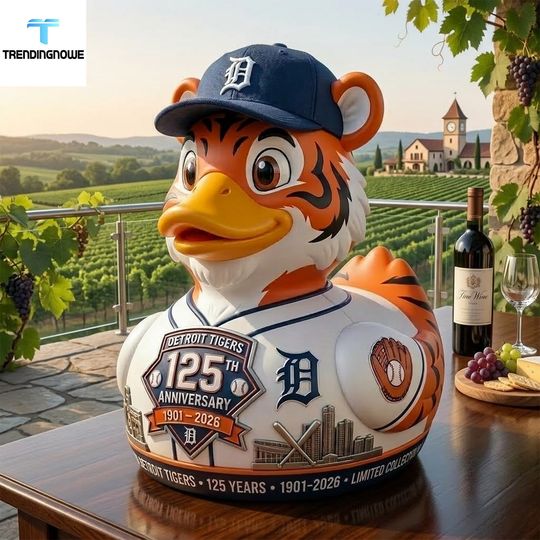 Detroit Tigers 125Th Anniversary Commemorative Resin Duck 2026