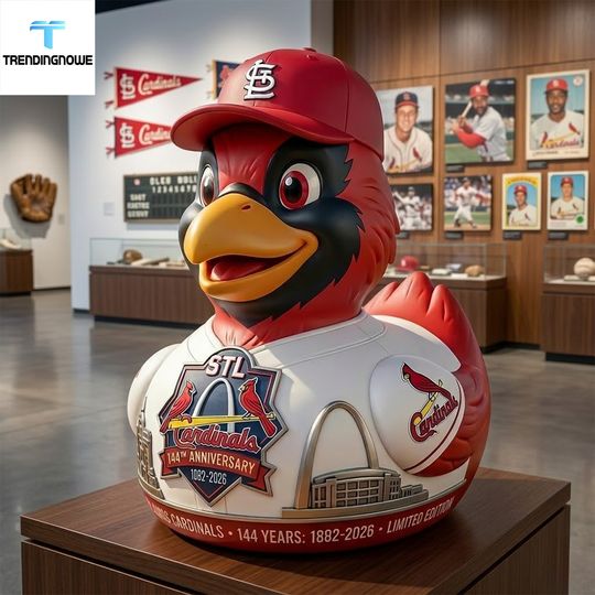 St Louis Cardinals 144Th Anniversary Commemorative Resin Duck