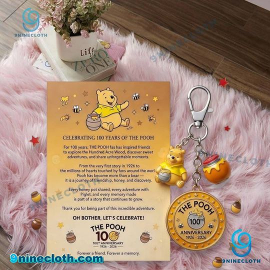The Pooh 100th Anniversary 1926-2026 Acrylic Keychain