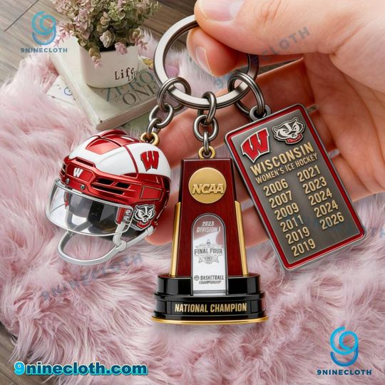 Wisconsin Women’s Ice Hockey Wins 2026 National Champion Keychain