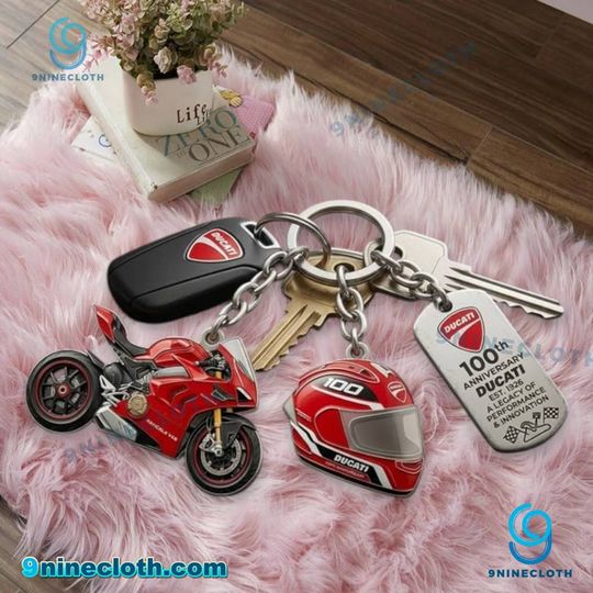 Ducati 100th Anniversary Acrylic Keychain