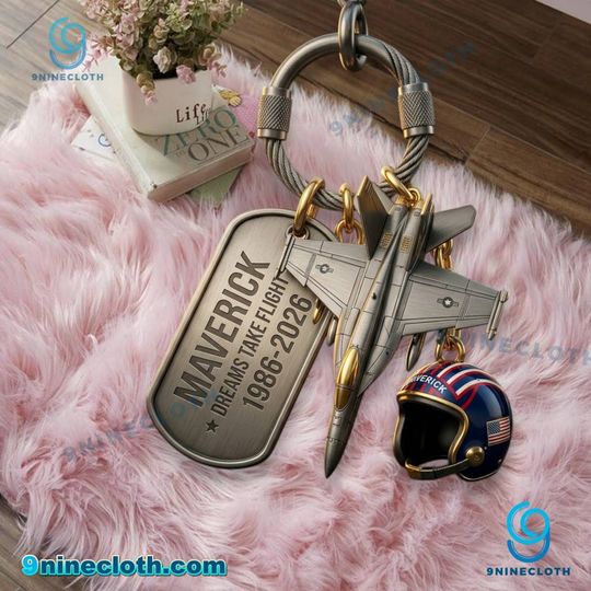 Top Gun Maverick Dreams Take Flight 1986-2026 Keychain