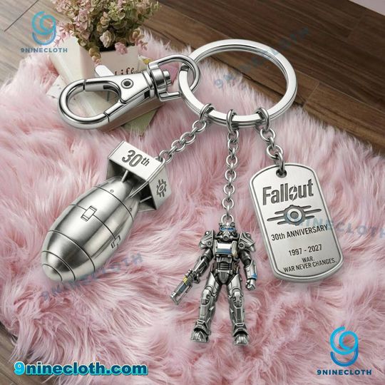 Falllout 30th Anniversary War Never Changes Keychain