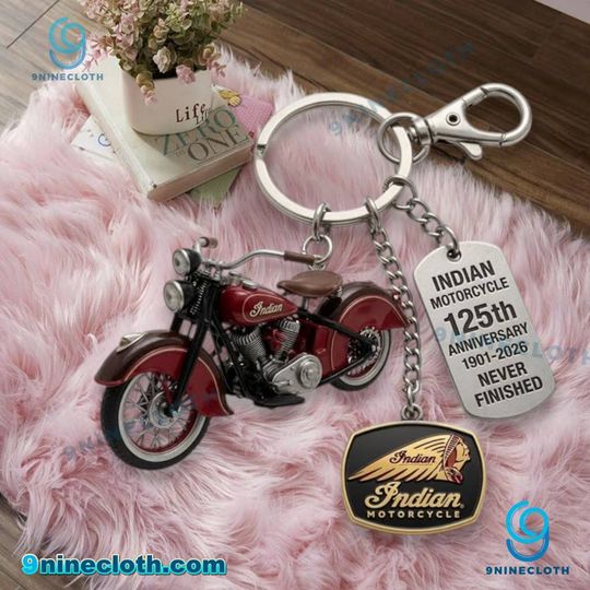 Motorcycle 125th Anniversary 1901-2026 Never Finished Keychain