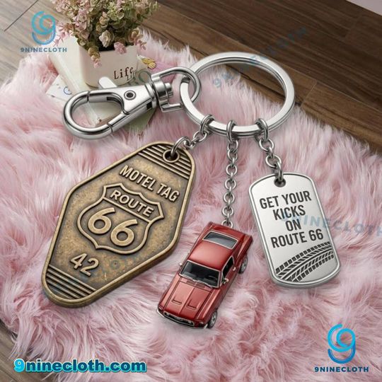 Route 66 Get Your Kicks Keychain
