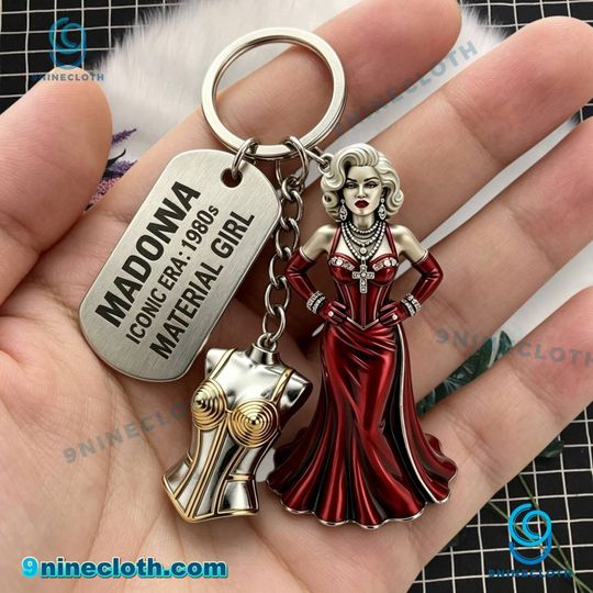 Madonna Iconic Era 1980s Material Girl Keychain