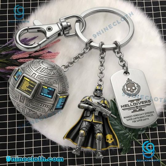 Helldivers 2 Managed Democracy Spreader Keychain