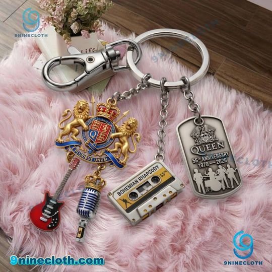 Queen 56th Anniversary 1976-2026 Keychain