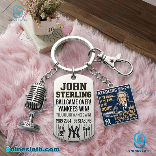 John Sterling Yankees Win Voice Of The Bronx Keychain