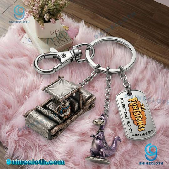 The Flintstones 66th Anniversary Keychain