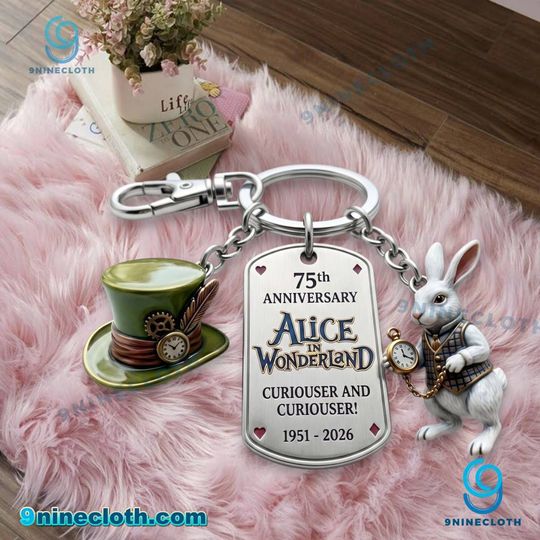 Alice In Wonderland 75th Anniversary Curiouser And Curiouser Keychain