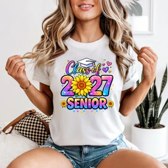 Class of 2027 Senior Women's High School Graduation T-Shirt