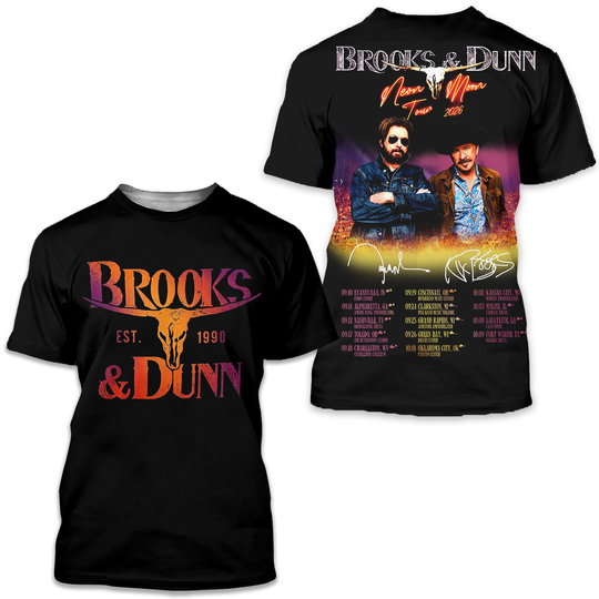 Brooks & Dunn Neon Moon Tour 2026 3D T-Shirt