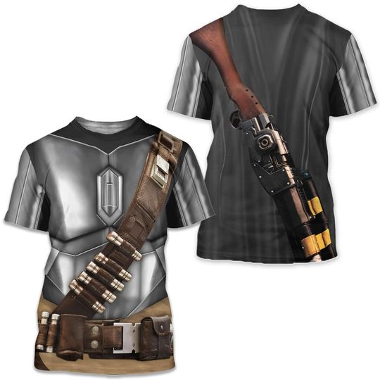 Steel Mandalorian Armor Shirt, Star Wars Costume, Mandalorian Costume, Star Wars Shirt, Star Wars Running Shirt, Bounty Hunter, Beskar Steel