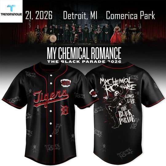 Detroit Tigers My Chemical Romance The Black Parade 2026 Jersey