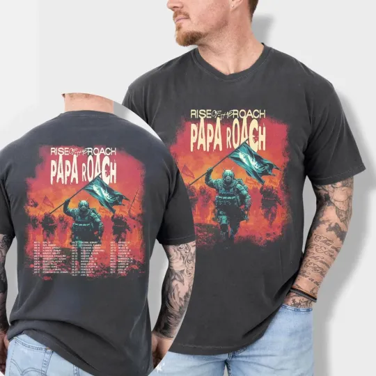Papa Roach Rise of the Roach Tour 2026 T-shirt, Papa Roach Band Tee